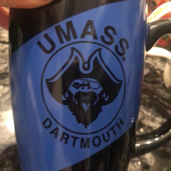 UMASS DARTMOUTH black & blue coffee mug - Picture 2 of 5